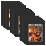 ZBEIVAN 11x14 Black Picture Mats with White Core Bevel Cut Frame Mattes for 8x10 Pictures - Pack of 25