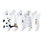 Youstylo Ankle Length Cotton Breathable Low Cut Loafer Unisex Running Printed Socks For Girls Womens Sk1221A (Pack Of 5 Pairs,