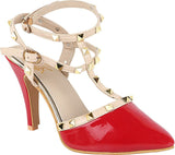 Shoetopia Women'S & Girl'S Red Slim Heeled Pointed Toe Pump-Eu38,Red,5,B09HPMJLFZ