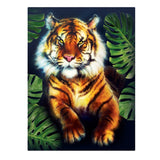 Ecomistiq Animal Diy 5D Diamond Painting Embroidery Crafts Stitch Kit Tiger | Stitch Kits | Hand Embroidery Kits | Embroidery &