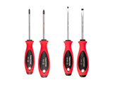 TEKTON Phillips and Slotted Screwdriver Set - 4 Inch Shanks, 4-Piece (#1-#2, 3/16-1/4 in.) | DWZ90002