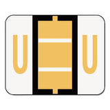 Smead 67091 AZ ColorCoded BarStyle End Tab Labels Letter U Light Orange 500/Roll
