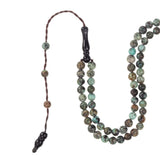 Tasbih Premium Muslim Prayer Beads Made with Natural Stone Beads for Daily Misbaha and Meditation (4mm (99 Beads), African Turqu