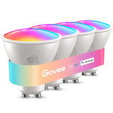 Govee GU10 LED Bulb, Smart GU10 Light Bulbs, Dimmable Color Changing Light Bulbs, 85 Dynamic Scenes, WiFi & Bluetooth LED Bulbs