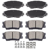 AUTOMUTO 8PCS Front & Rear Ceramic Disc Brake Pads Set D1212 D1210 For Toyota For RAV4 2011-2015