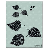 Stencil1 Leaves Stencil 8.5 x 11 Durable Quality Reusable Stencils for Drawing Painting Nature Stencil Fall Autumn Decorat