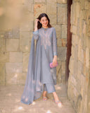 Gosriki Women'S Cotton Blend Embroidered Straight Kurta With Pant & Dupatta (Gudali Blue-Gs_S_Blue_Small),Blue,,B0D294WPHN