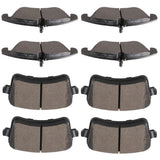 AUTOMUTO 8PCS Front & Rear Semi-Metallic Disc Brake Pads Set D1386 D1322 For Audi A4 A4 allroad A4 Quattro A5 A5 Quattro allroad