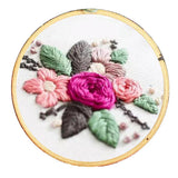 Heavenglow Embroidery Starter Kits With Pattern Diy Cross Stitch Crafts Rose Flower| Embroidery Cloth, Needles, Threads, Cross S