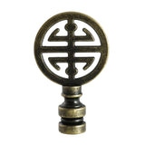 DGBRSM Brass Lamp Finial Oriental Lamp Shade Finial for Lampshade Top, Happiness Symbol Lamp Shade Decorative Lamp Top (Antique