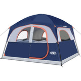 UNP Tents 6 Person Waterproof Windproof Easy Setup,Double Layer Family Camping Tent with 1 Mesh Door & 5 Large Mesh Windows -10'