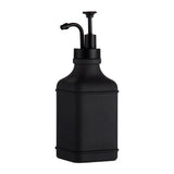 Enra Glass Soap Dispenser,17oz Black Bathroom Soap Dispenser,Modern Hand Liquid Soap Dispensers with Stainless Steel Pump for Bathroom,Kitchen(Black)