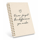 NaZaUK Difference Maker Gift, Difference Maker Definition Spiral Notebook Journal, Motivational Notebooks, Positive Quote Writin