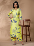 Anni Designer Women'S Rayon Blend Straight Printed Kurta With Palazzo (Anaar-Green-Nws_S_Green_Small),Green,S,,,