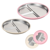 Joinshow Stainless Steel Baby Plates with Suction,9 Compartment Divided Dish, Removable and Dishwasher Safe Food Grade Silicon