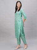 Gosriki Women'S Cotton Blend Straight Printed Kurta With Pant (Lajvanti Green-Gs_Xxl_Green_Xx-Large),Green,2,B0CSG683WF
