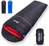 QEZER Down Sleeping Bag for Adults 600 Fill Power Down Sleeping Bag Cold Weather Ultralight Sleeping Bag with Compression Sack f