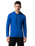 Fyltr Men'S Casual Hoodie T-Shirt - Contrast Drawstring | Metal Button Accents | Casual Winterwear For Men,Cosmic Cobalt,Cosmic Cobalt,L