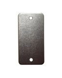 RMP Stamping Blanks, 1 Inch x 2 Inch Rectangle with Rounded Corners and Two Center Edge Holes, Aluminum 0.063 Inch (14 Ga.) 50