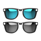 HIBLOKS 2Pcs Polarized Clip for Ray-Ban Meta Wayfarer & Gen 2 (RW4006/RW4012 Standard 50-22), Shiny Black Frame Discoloration Cl