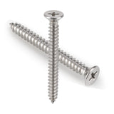 100 PCS #14X1-1/2(1.5 inch) Stainless Steel Phillips Flat Head Wood Screws,Stainless Steel 18-8 A2(304) Screw,Home Screw Kit by