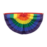 In the Breeze Pleated Fan Rainbow Bunting, 4 x 2,3687