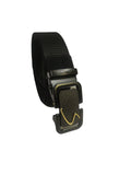 Usl MenS Nylon Canvas Autolock Buckle Free Size Belt (Free Size, Black 60G)