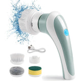 OBEST Electric Spin Scrubber, Cordless Cleaning Brush with 3 Replaceable Brush Heads, Rechargeable Handheld Shower Cleaner Dish