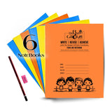 Tbgt Notebook Pack Of 6 | 2 English 4Line, 2 Hindi/Marathi 5Line & 2 Maths Square Ruled | 120 Pages Each, 57 Gsm Paper | 2418