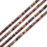 152pcs 4x2mm Natural Picasso Jasper Heishi Disc Rondelle Spacer Stone Semi Precious Gemstone Loose Beads for Jewelry Making 15 I