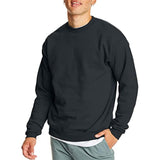 Hanes Mens EcoSmart Sweatshirt, Black, Medium