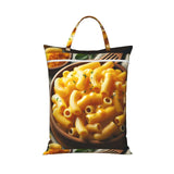 Macaroni-Cheese-Sauce Travel Laundry Bag With Zipper, Waterproof Polyester Dirty Clothes Bag With Handle For Gym, Beach, Camping