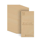 6 mm Baltic Birch Plywood 1/4 x 6 x 12 Inch, Box of 12 B/BB Grade Craft Wood, Stronger Than Basswood Sheets, for Laser, CNC Cutt