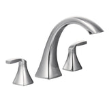 Moen Voss Chrome TwoHandle Deck Mount Roman Tub Faucet Trim Kit, Valve Required, T693