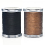 Selric 300Yards Extra Strong Bonded Nylon Thread for Leather Sewing, Black and Coffee Heavy Duty Upholstery Thread for Heavy Fab