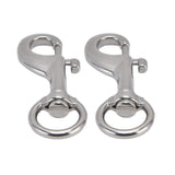 2 Pack Swivel Eye Snap Hook, 3/4'' Trigger Snap Hooks Heavy Duty Swivel Clasp Eye Bolt Snap Hook Marine Grade Stainless Steel Cl