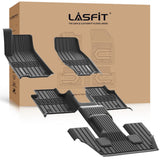LASFIT Floor Mats for Jeep Grand Cherokee L 2021-2025 (ONLY for 6-Passenger Without Center Console) All Weather TPE Custom Fit C