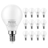 12 Pack E12 Ceiling Fan Light Bulbs, 60W Equivalent, Daylight White 5000K, Small Base LED Candelabra Light Bulb, Bright A15 E12