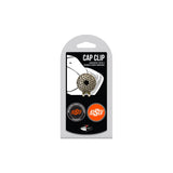 Team Golf NCAA Oklahoma State Cowboys Cap Clip With 2 Golf Ball Markers Golf Cap Clip with 2 Removable Double-Sided Enamel Magne