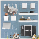 RIVTUN Wall-Mounted Pegboard Kit, 25.2 x 25.2 Organizer Panel - Large, Cost-Effective & Nail-Free Installation Blue