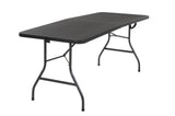 COSCO Molded Folding Banquet Table w/Handle, 6ft, Black