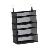 Trendynest Hanging Compression Packing Cube Multipurpose For Closets, Hotels Black 5 Layers