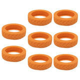 Calandis 8 Pieces Luggage Suitcase Wheels Cover Heavy Duty 5Cm Diameter Scratch Guard Orange | Luggage | Travel