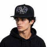 Mee Trend Unisex Graphic Design Printed Hip Hop Cap With Adjustable Snapback Closer Men And Women1Pcs Black