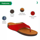 Ortho Joy Doctor Slipper For Women || Orthopedic Fashionable Women'S Slipper,Red,7,B0BRTWGP7C