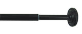 Versailles Home Fashions MTR152490 1/2 Diameter Mini Tension Rod, 15 to 24, Black