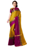 Art Decor Cotton Silk Mustard Saree With Blouse,Mustrad,Free Size