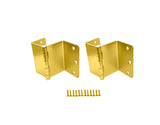 QCAA Heavy Duty 3.5 Swing Clear Offset Door Hinge Loose Pin, 1/4 Radius, Expandable Door Hinge, Brass, Made in Taiwan, 2 Pack