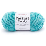 Premier Parfait Chunky Yarn, Super Bulky Yarn, Ideal for Knitting and Crocheting, Chenille, Lagoon, 3.5 oz, 131 Yards