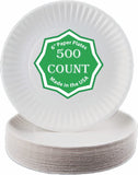 Spa Stix 6 Disposable Paper Plate - Pack of 500ct (Model: SS-Paper Plate 6-500)